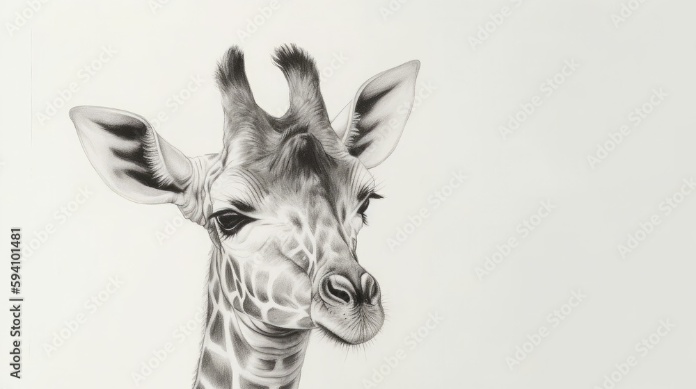 Obraz premium Pencil sketch of an animal portrait with subtle tones