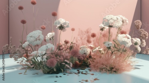 Soft Pastel Colored Floating Gardens photo