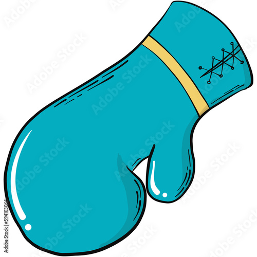 Sports PNG boxing glove element, doodle, clip art, sticker for planners, prints, cards, etc.
