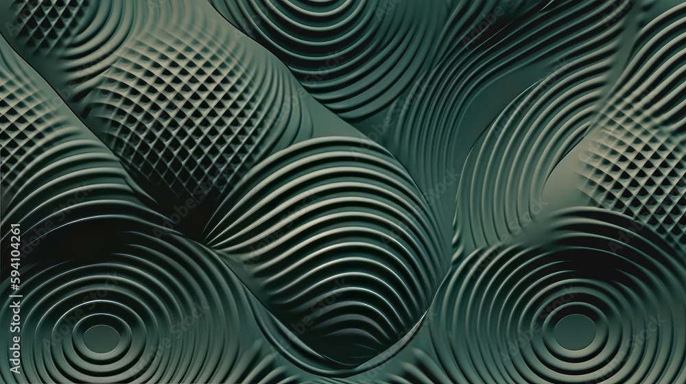 Fototapeta premium Three-dimensional textured circle with layers