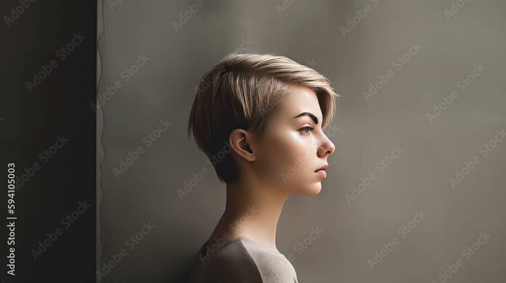 Minimalist portrait with artistic flair Minimalist portrait with artistic flair