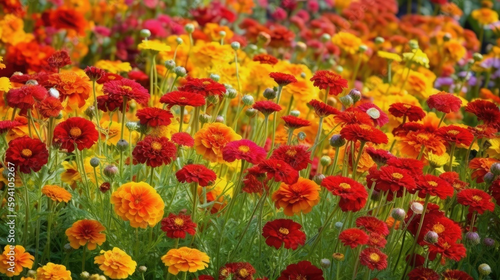 Blooming shades of red, orange and yellow Blooming shades of red, orange and yellow