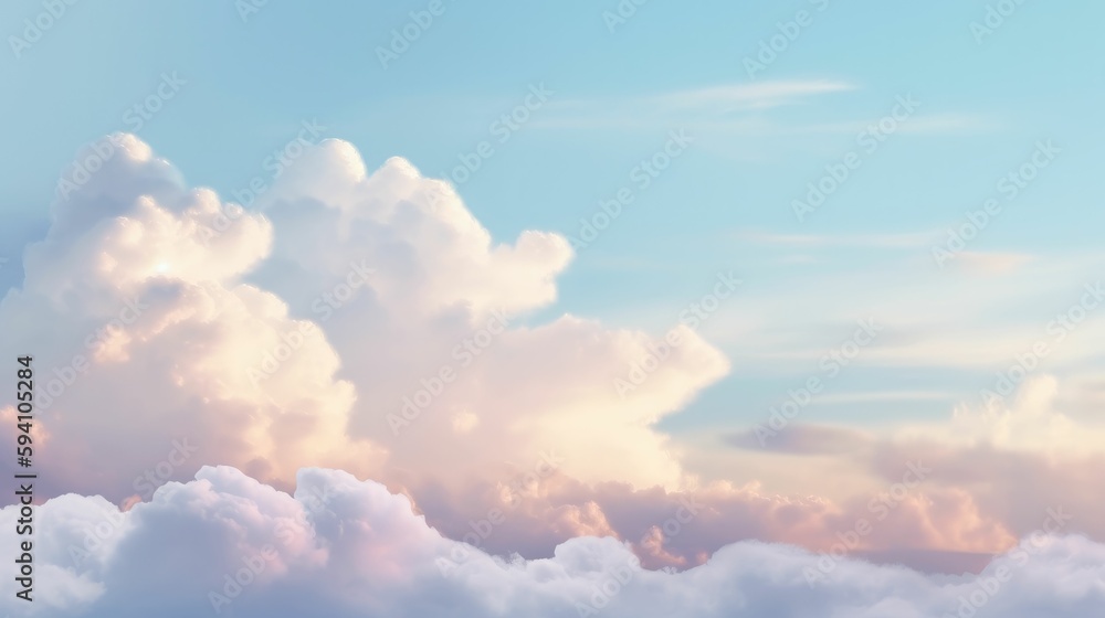 Serenity Tranquil Soft Pastel Sky