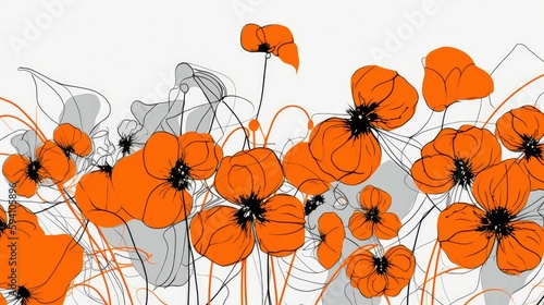 Modern minimalist floral illustration B