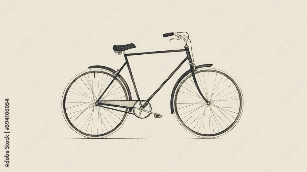 Minimalist bicycle illustration