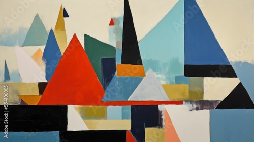 Wallpaper Mural Abstract mountain in Suprematism geometric style Torontodigital.ca