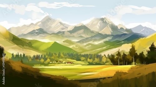 Traditional landscape painting
