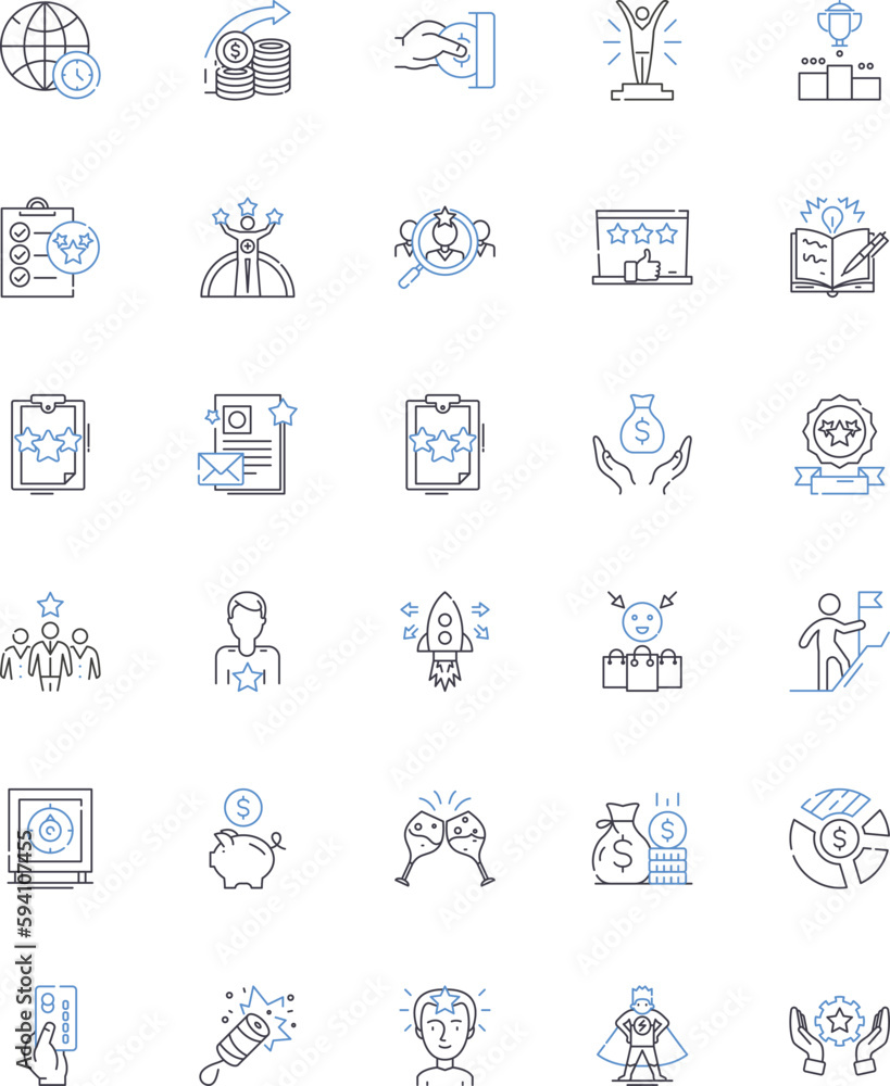 Prosperity line icons collection. Abundance, Fortune, Success, Wealth, Opulence, Progress, Growth vector and linear illustration. Prosperous,Flourishing,Affluence outline signs set Prosperity line icons collection. Abundance, Fortune, Success, Wealth, Opulence, Progress, Growth vector and linear illustration. Prosperous,Flourishing,Affluence outline signs set