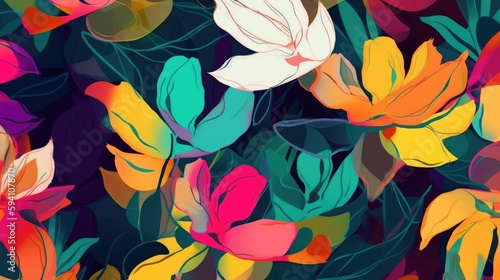 Bold and radiant floral wallpaper of glowing gardenias