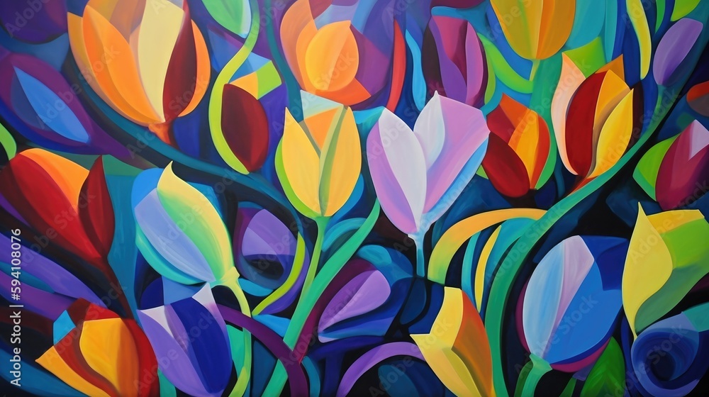 Colorful and abstract tulip flower wallpaper Colorful and abstract tulip flower wallpaper