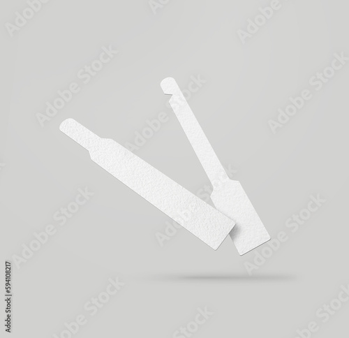 Blank Paper Test Strips for Mockups. 3D Illustration
