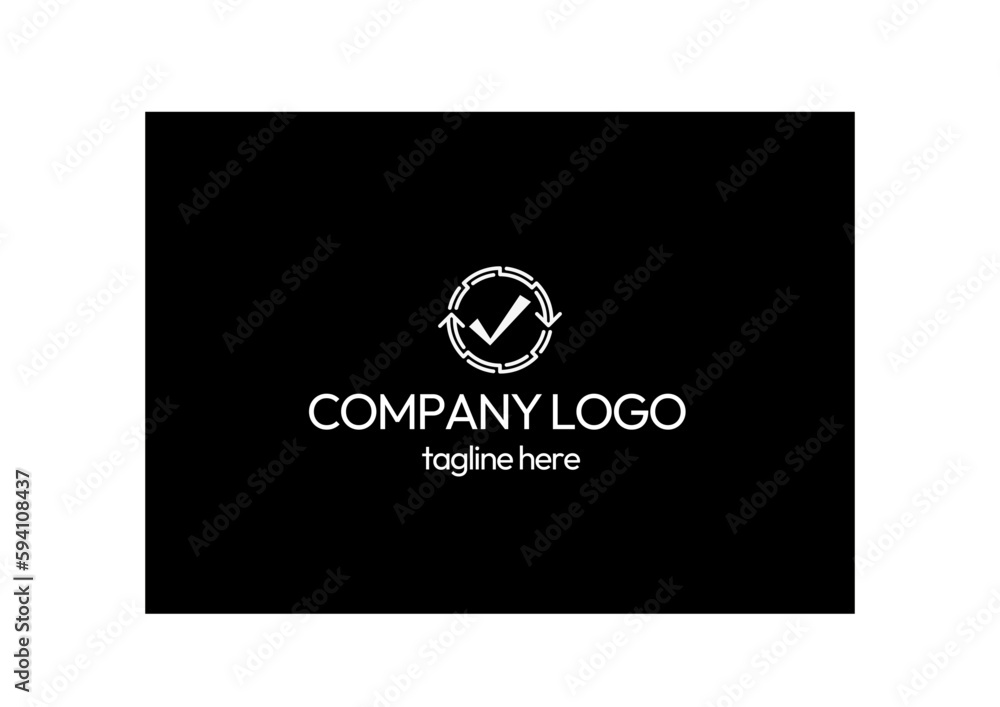 monogram logo, corporate logo, sign on black