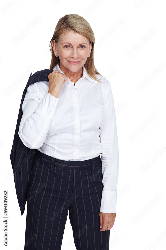 Portrait, senior smile and business woman standing isolated on a transparent png background. Professional, ceo and happy, pride and confident entrepreneur, executive or elderly person from Canada. Portrait, senior smile and business woman standing isolated on a transparent png background. Professional, ceo and happy, pride and confident entrepreneur, executive or elderly person from Canada.