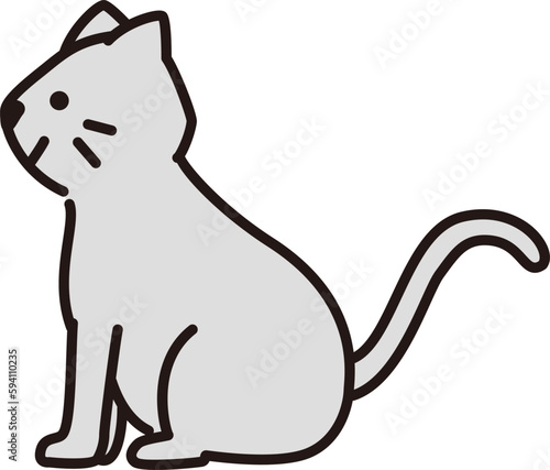 猫　シンプルかわいいイラスト