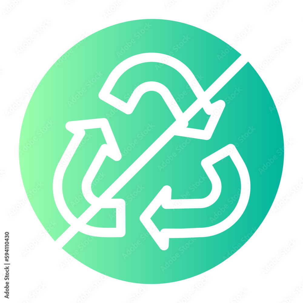 non recyclable gradient icon non recyclable gradient icon