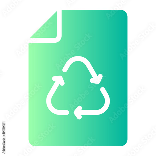 recycled paper gradient icon