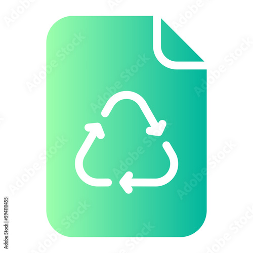 recycled paper gradient icon