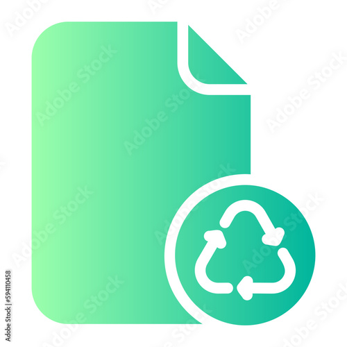recycled paper gradient icon