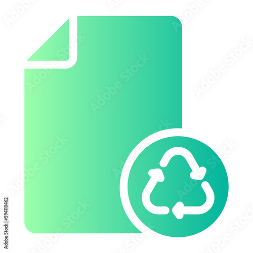 recycled paper gradient icon