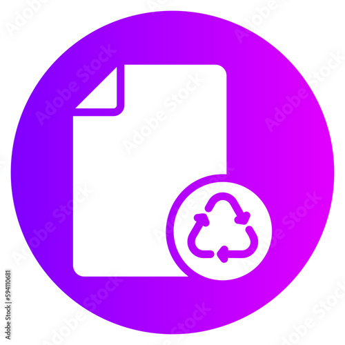 recycled paper gradient icon