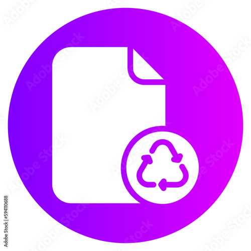 recycled paper gradient icon
