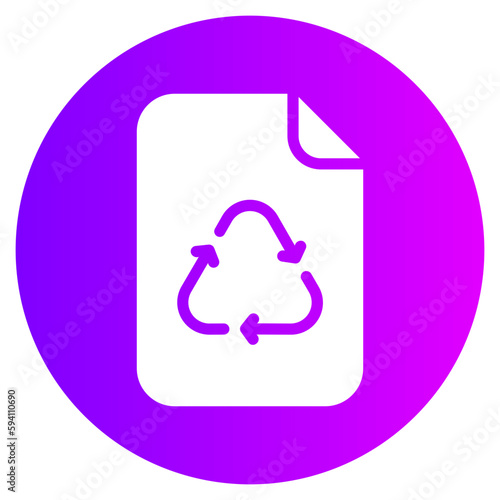 recycled paper gradient icon