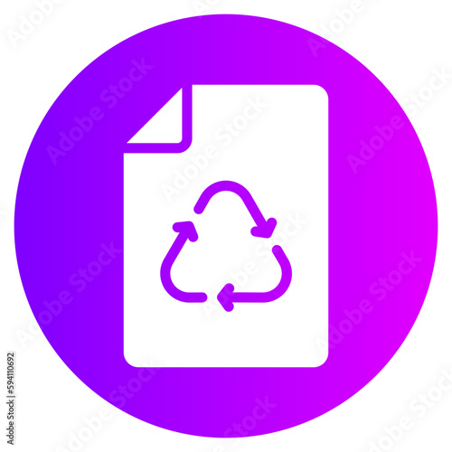 recycled paper gradient icon