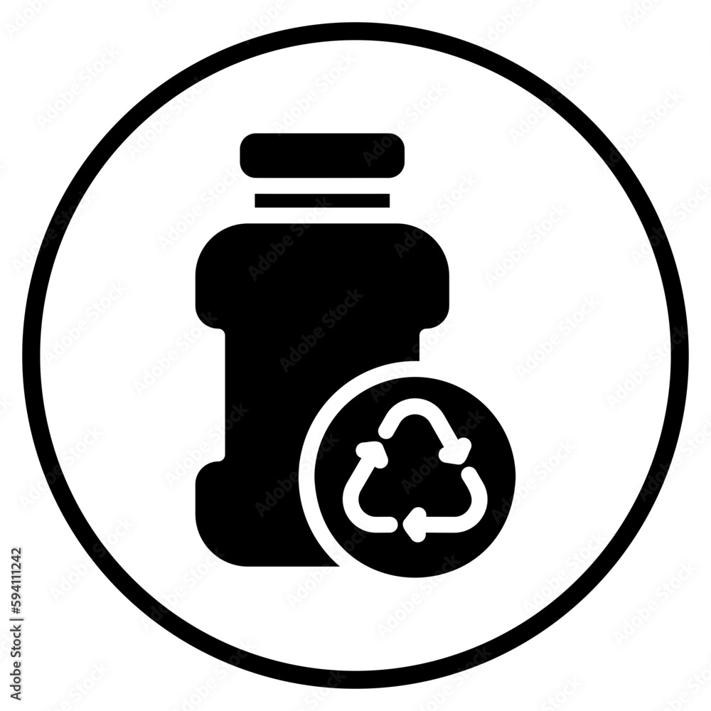 recycling glyph icon recycling glyph icon