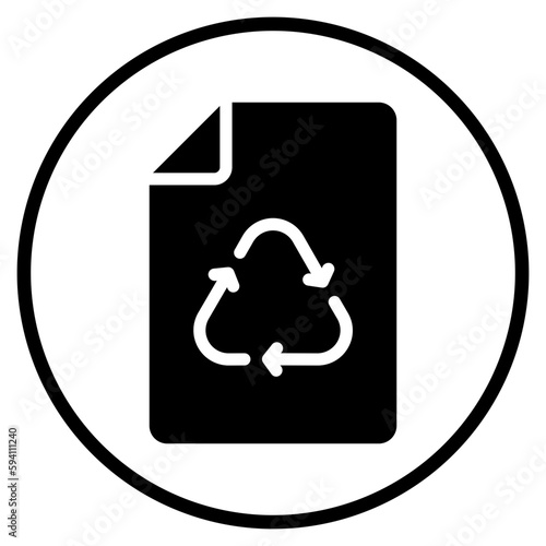 recycled paper glyph icon