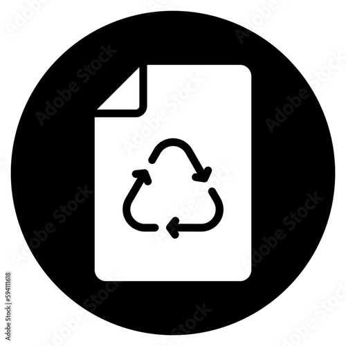 recycled paper glyph icon