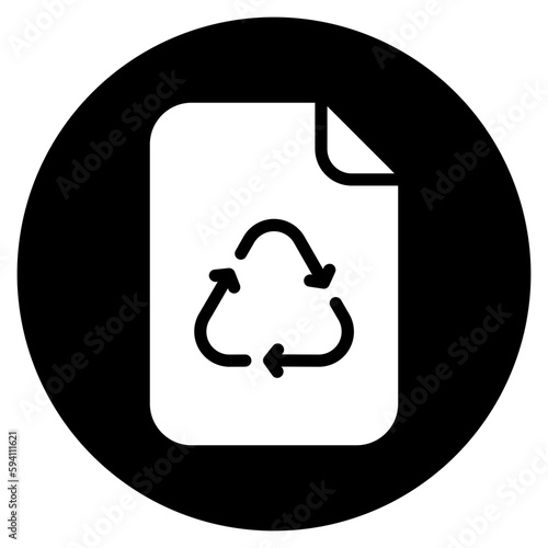 recycled paper glyph icon