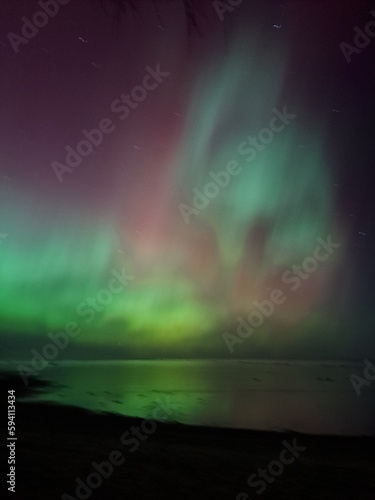 aurora over the lake