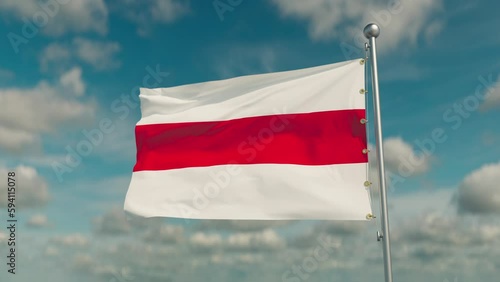 Future flag of Belarus. White-red-white flag. photo