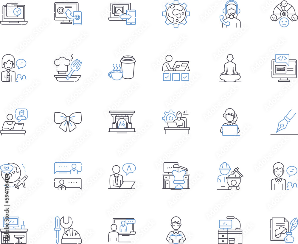 Independent line icons collection. Freedom, Autonomy, Self-sufficient, Self-determined, Empowered, Self-reliant, Self-supported vector and linear illustration. Self-governing,Unconstrained,Sovereign