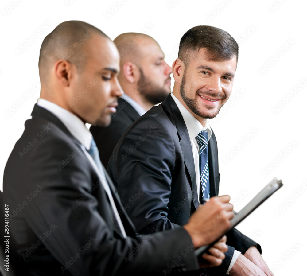 Portrait of businessmen waiting for meeting Portrait of businessmen waiting for meeting