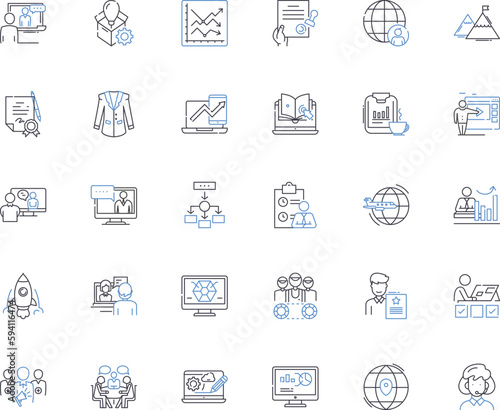 Government branch line icons collection. Legislative, Executive, Judicial, Administration, Lawmaking, Accountability, Oversight vector and linear illustration. Budgeting,Regulation,Diplomacy outline