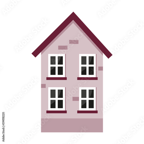 Retro cartoon house, great design for any purposes. Vector illustration.