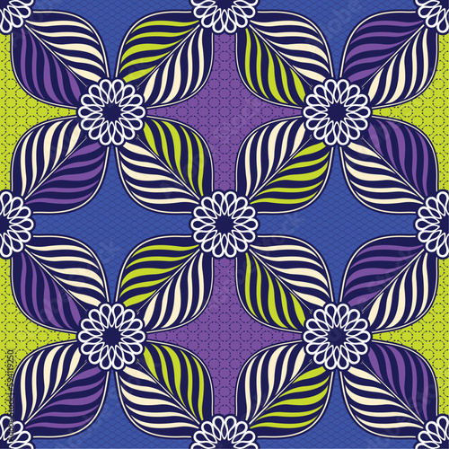 african flower seamless pattern picture art and abstract background, textile fashion, tribal abstract hand-draw, summer fashion artwork for Fabric print, clothes, scarf, shawl, carpet, bag
