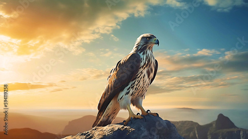 eagle with sky background made by AI