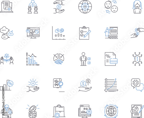 Evaluation line icons collection. Analysis, Appraisal, Assessment, Audit, Benchmarking, Categorization, Classification vector and linear illustration. Comparison,Critique,Feedback outline signs set