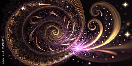 ridescent sparkle rainbow fairy dust spiral swirl. Glitter shimmer galaxy spin. Magical fantasy star background wallpaper. 