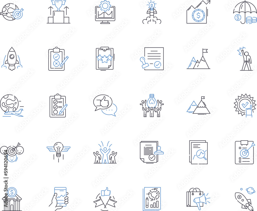 Business prosperity line icons collection. Growth, Profit, Success, Expansion, Efficiency, Innovation, Sustainability vector and linear illustration. Strategy,Leadership,Productivity outline signs set Business prosperity line icons collection. Growth, Profit, Success, Expansion, Efficiency, Innovation, Sustainability vector and linear illustration. Strategy,Leadership,Productivity outline signs set