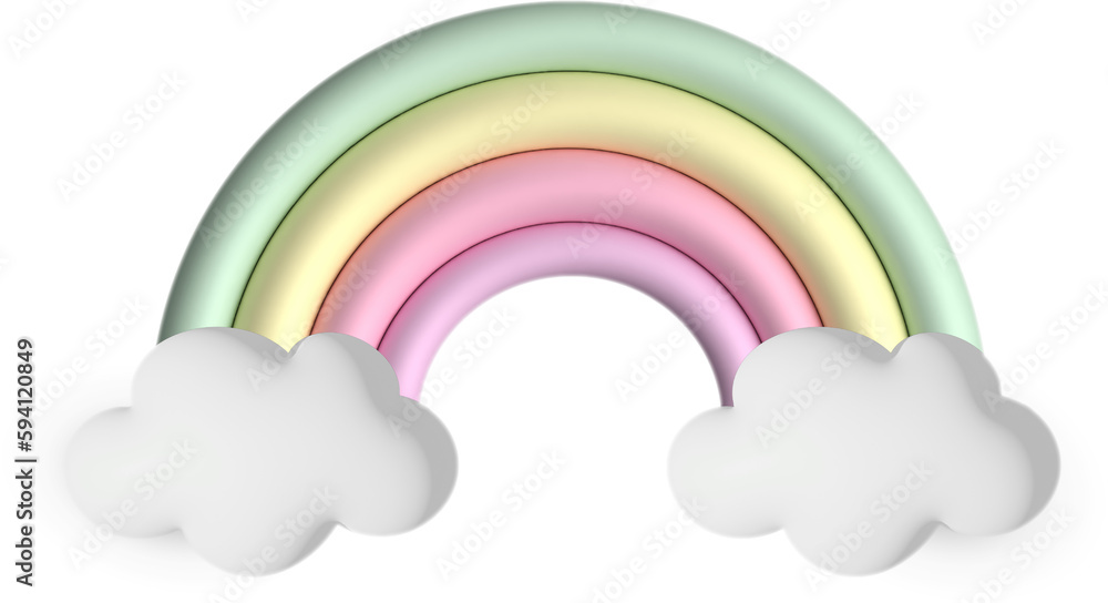 3d render of a rainbow on png background 3d render of a rainbow on png background