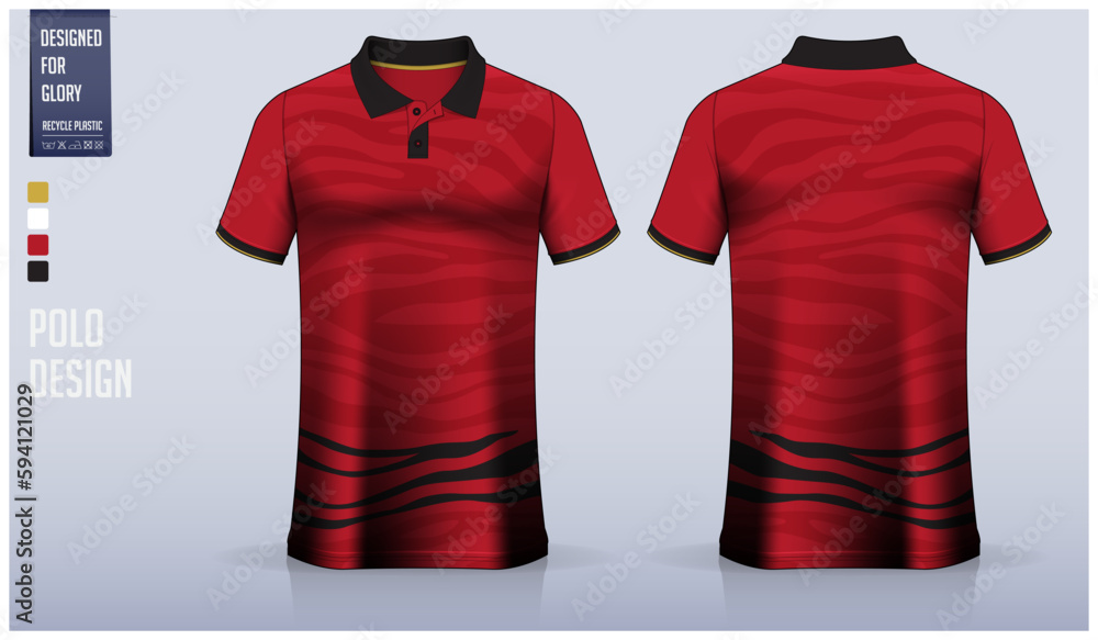 Polo shirt mockup template design for soccer jersey, football kit or ...