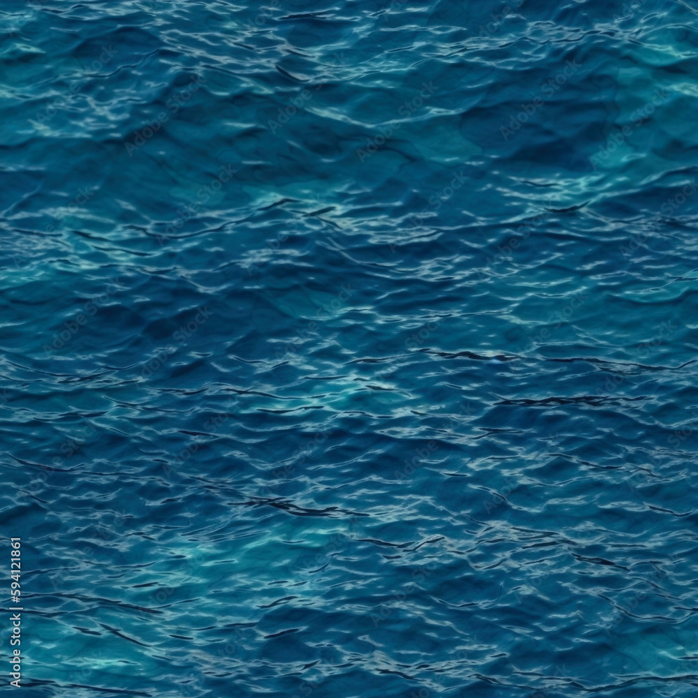 The Blue Ocean Water Seamless texture captures the peaceful and refreshing essence of the sea with its shimmering waves and tranquil blue color, creating a serene and calming atmosphere.