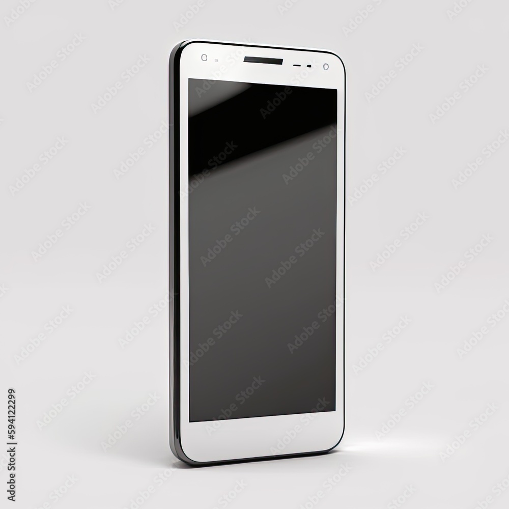 smartphone blank screen isolated. Generative Ai smartphone blank screen isolated. Generative Ai