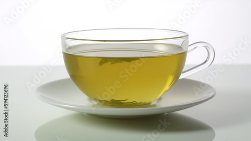 Cup of tea isolated on white. Cup with green tea