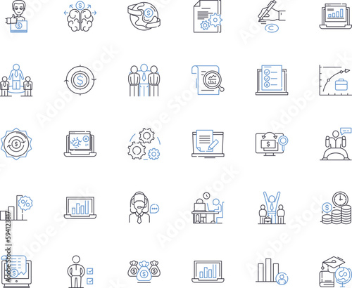 Mtary rewards line icons collection. Points, Bonuses, Incentives, Prizes, Loyalty, Rewards, Benefits vector and linear illustration. Recognitions,Perks,Discounts outline signs set © michael broon