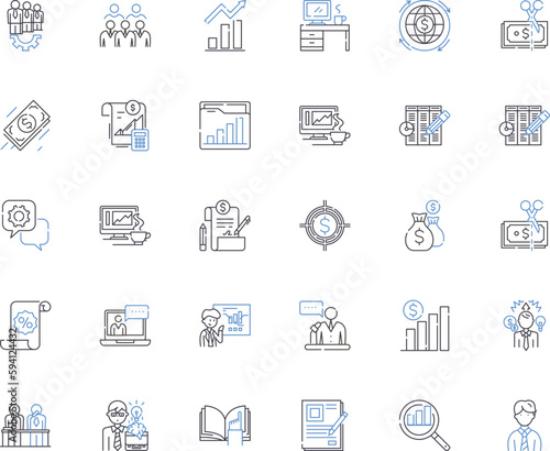 Verification line icons collection. Identification, Authentication, Validation, Confirmation, Substantiation, Attestation, Proof vector and linear illustration. Evidence,Accreditation,Certification