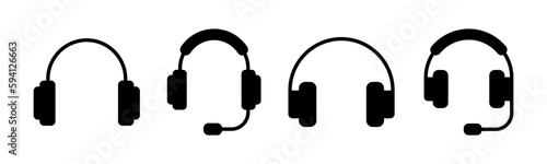 Headphone icon vector illustration. Headphone sign and symbol